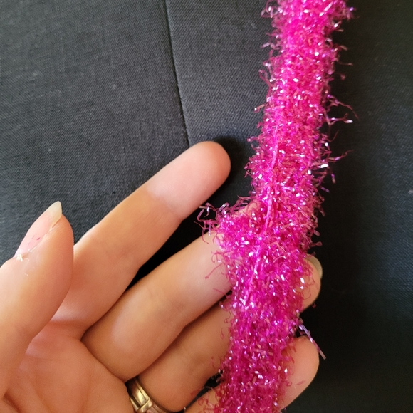 Pink crochet sparkle mini bag 90s Y2K - Picture 2 of 5